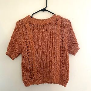 Dusty pink crochet tee. Never worn